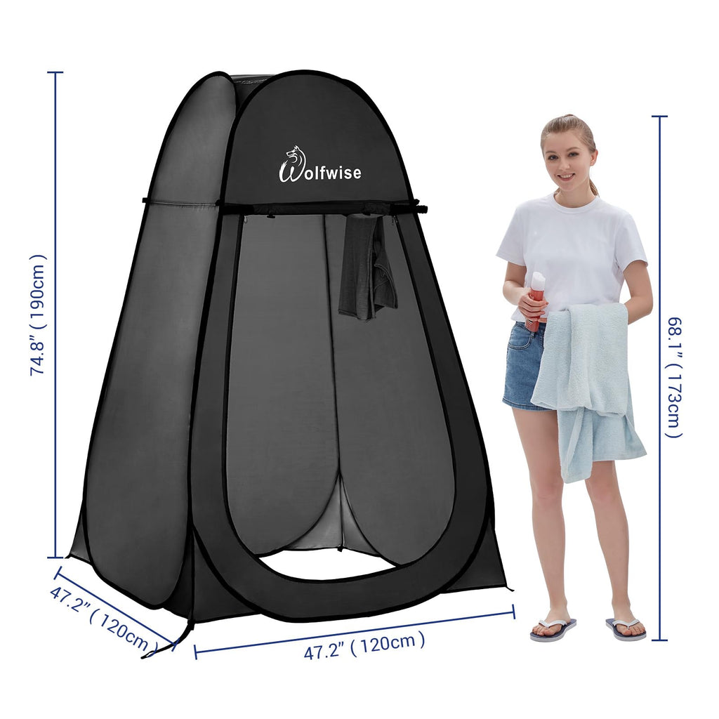 Wolfwise Pop Up Changing Tent For Beach, Camping Portable Shower Tents, Outdoor Privacy Bathroom, Change Dressing Clothes Porta