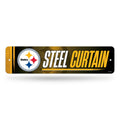 Rico Industries NFL Football Pittsburgh Steelers Metal Street Sign 4 x 15 Home D  cor - Bedroom - Office - Man Cave
