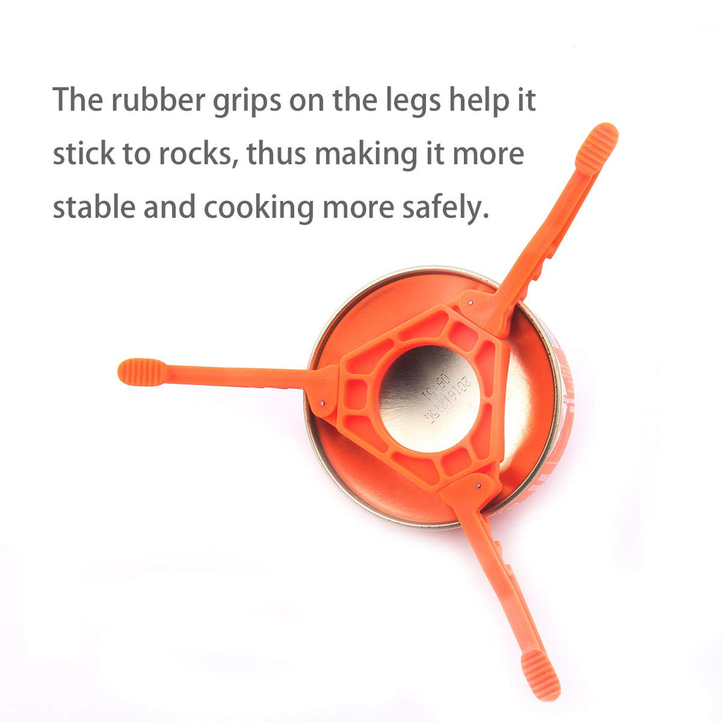 Fuel Can Stabilizer Canister Stand Gas Tank Bracket Stove Standard Bottle Shelf Stand Tripod Folding Canister Stand (Orange)