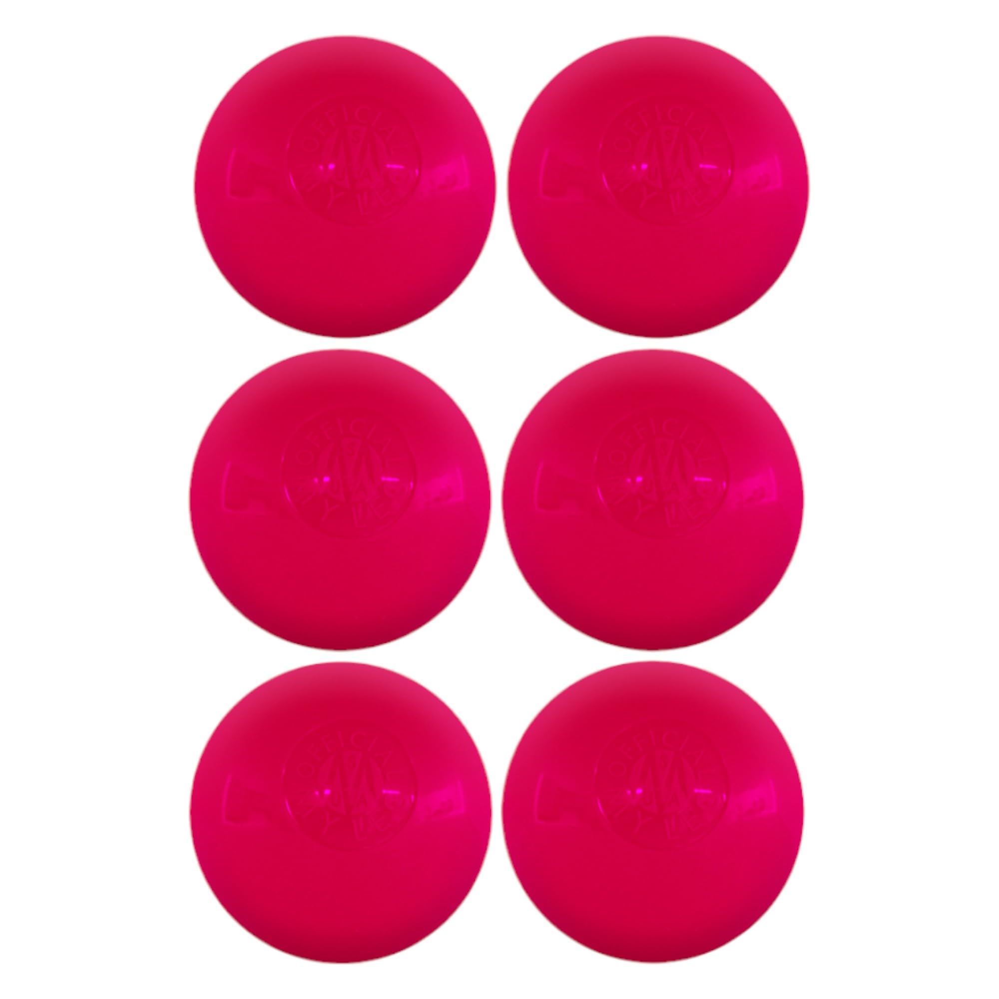 Mylec Cool Weather DEK/Ball/Roller/Street Hockey Ball for Indoor/Outdoor USE Hockey Ball 6 Pack - Pink, 30-60 Degrees