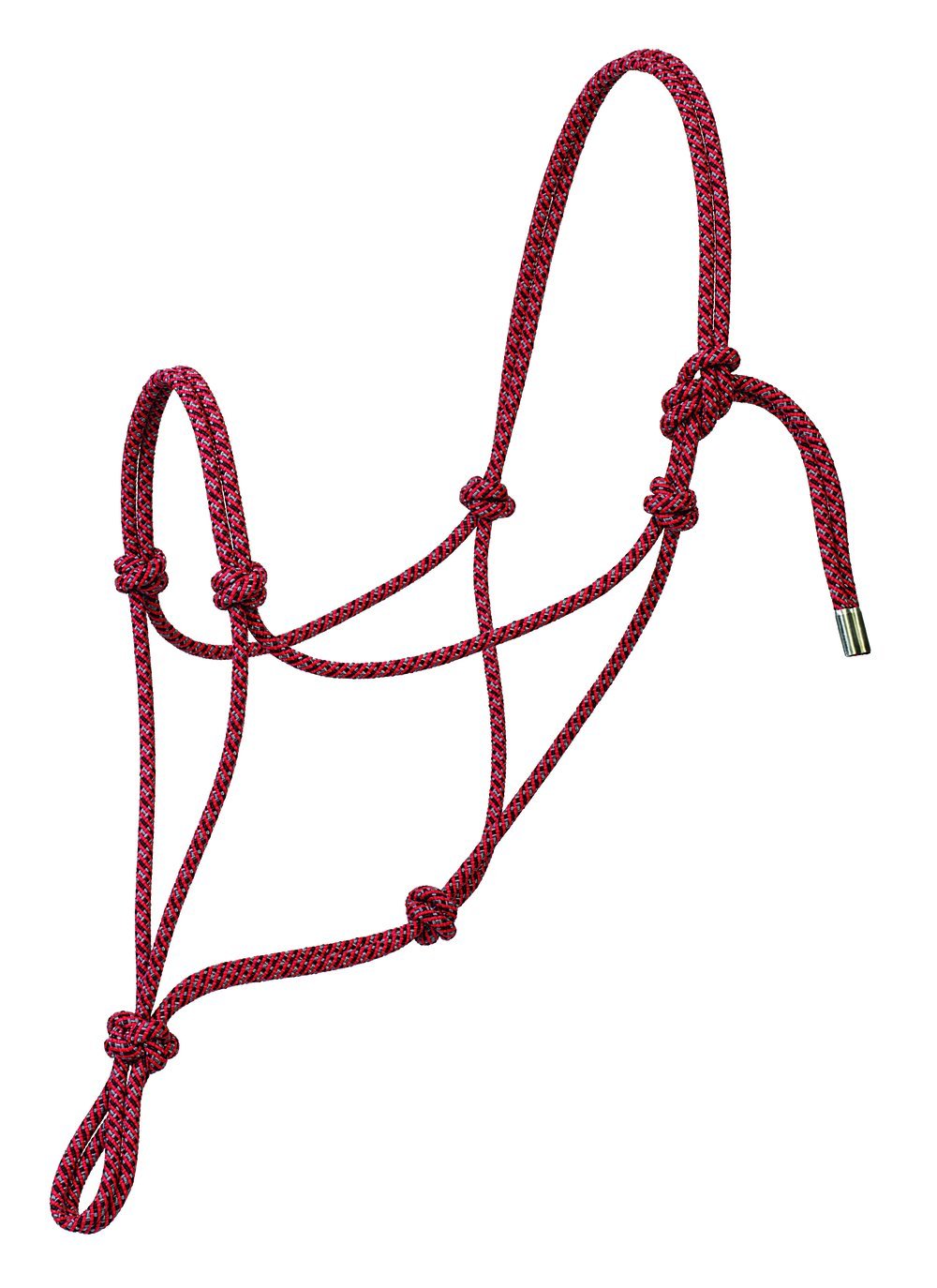 Silvertip Weaver Leather No. 95 Rope Halter Black/Gray/Red, Large