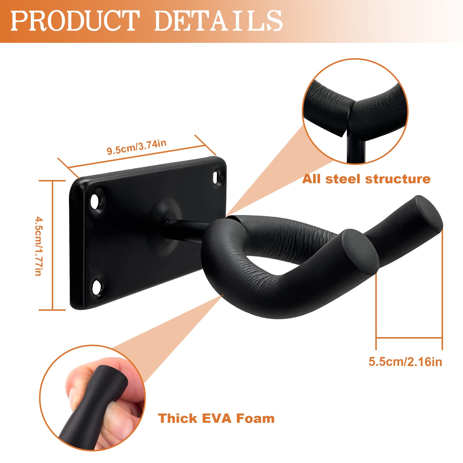 Fabteasq Skateboard Hanger Skateboard Hooks For Wall Longboard Holder Longboard Wall Mount Hangers For Electric Skateboard,Guita
