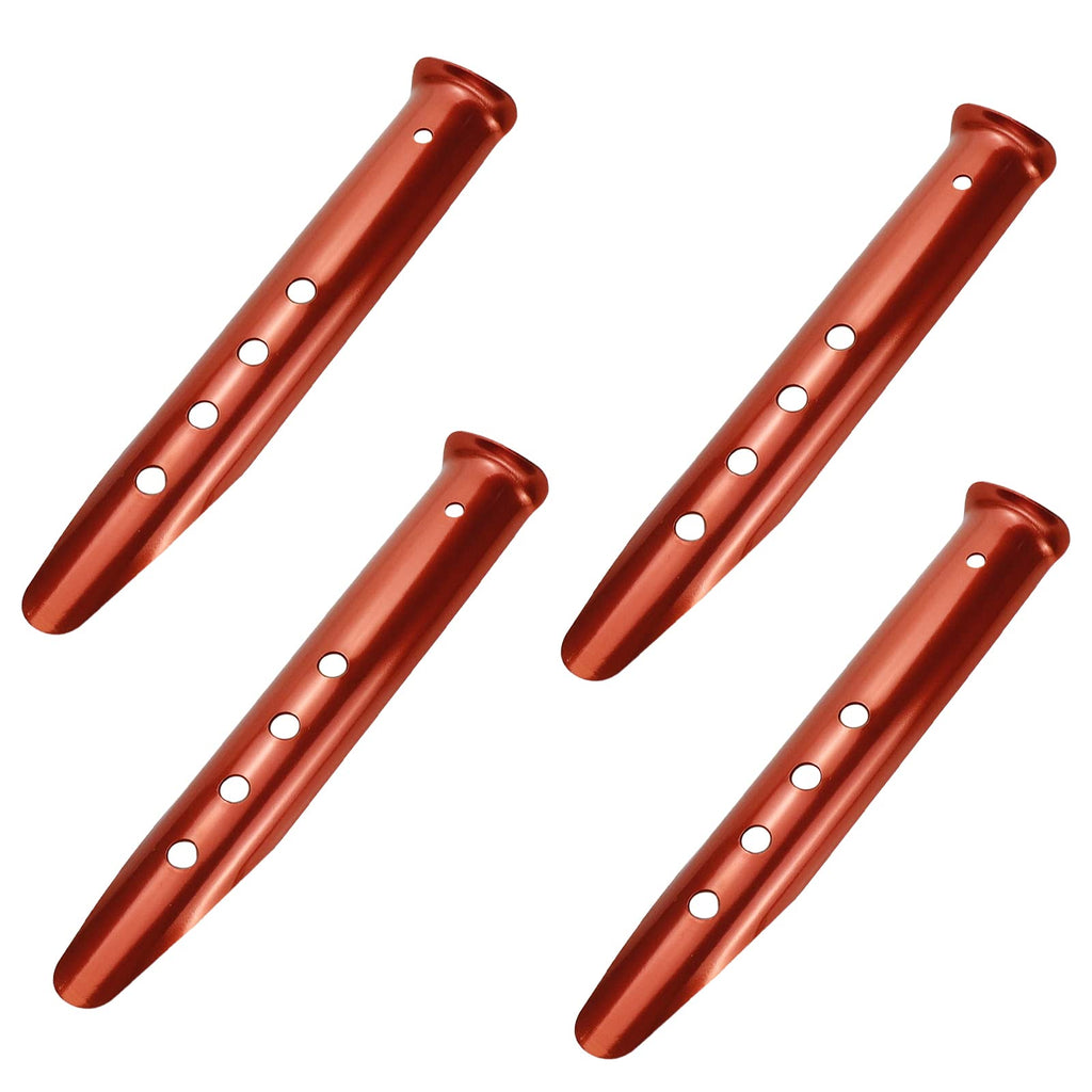 Kumgrot 4 Pcs Snow Sand Tent Stakes Stakes Pegs U-Shaped Beach Tent Nails Aluminum Alloy 9'' Lightweight Tent Pegs For Boating H