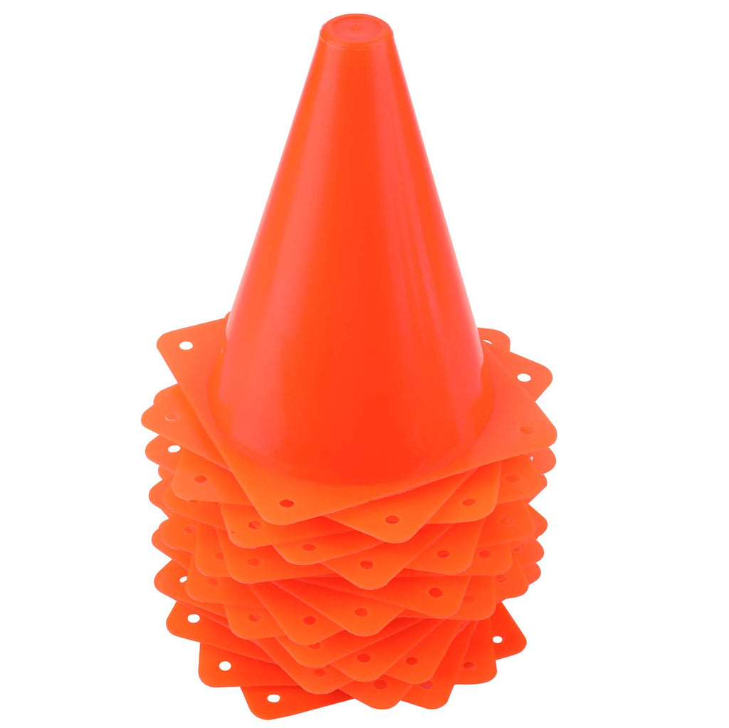 Faswin 40 Pack 7 Inch Traffic Cone, Plastic Soccer Training Cones For Outdoor Activity & Festive Events, Orange