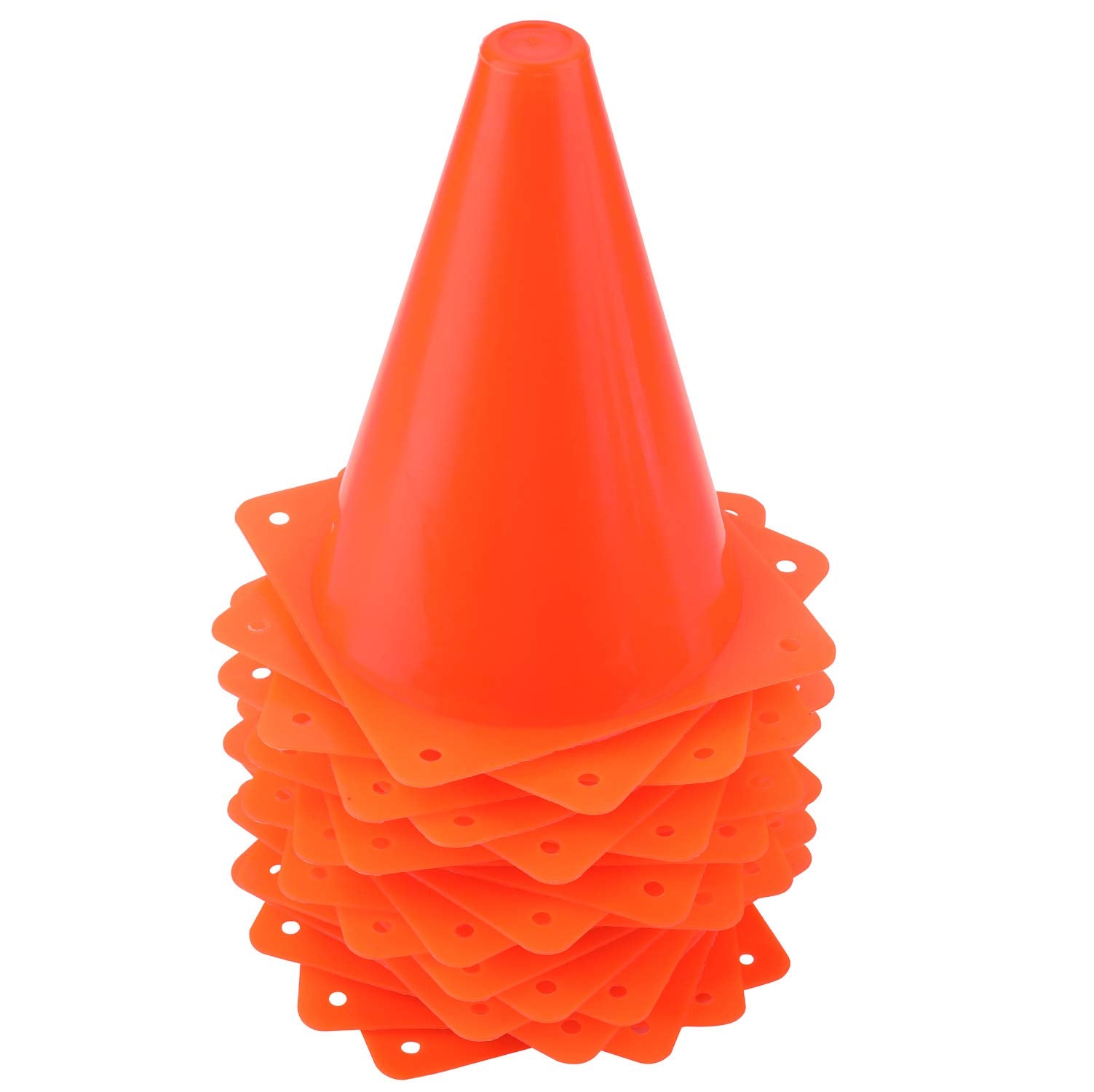 Faswin 40 Pack 7 Inch Traffic Cone, Plastic Soccer Training Cones For Outdoor Activity & Festive Events, Orange