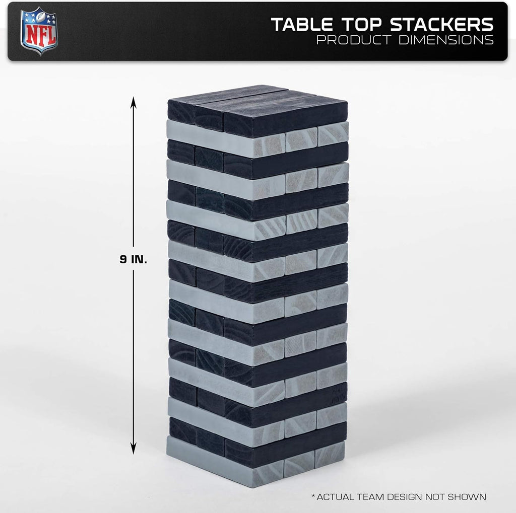 Wild Sports NFL Los Angeles Chargers Table Top Stackers Game, 3 x 1 x .5