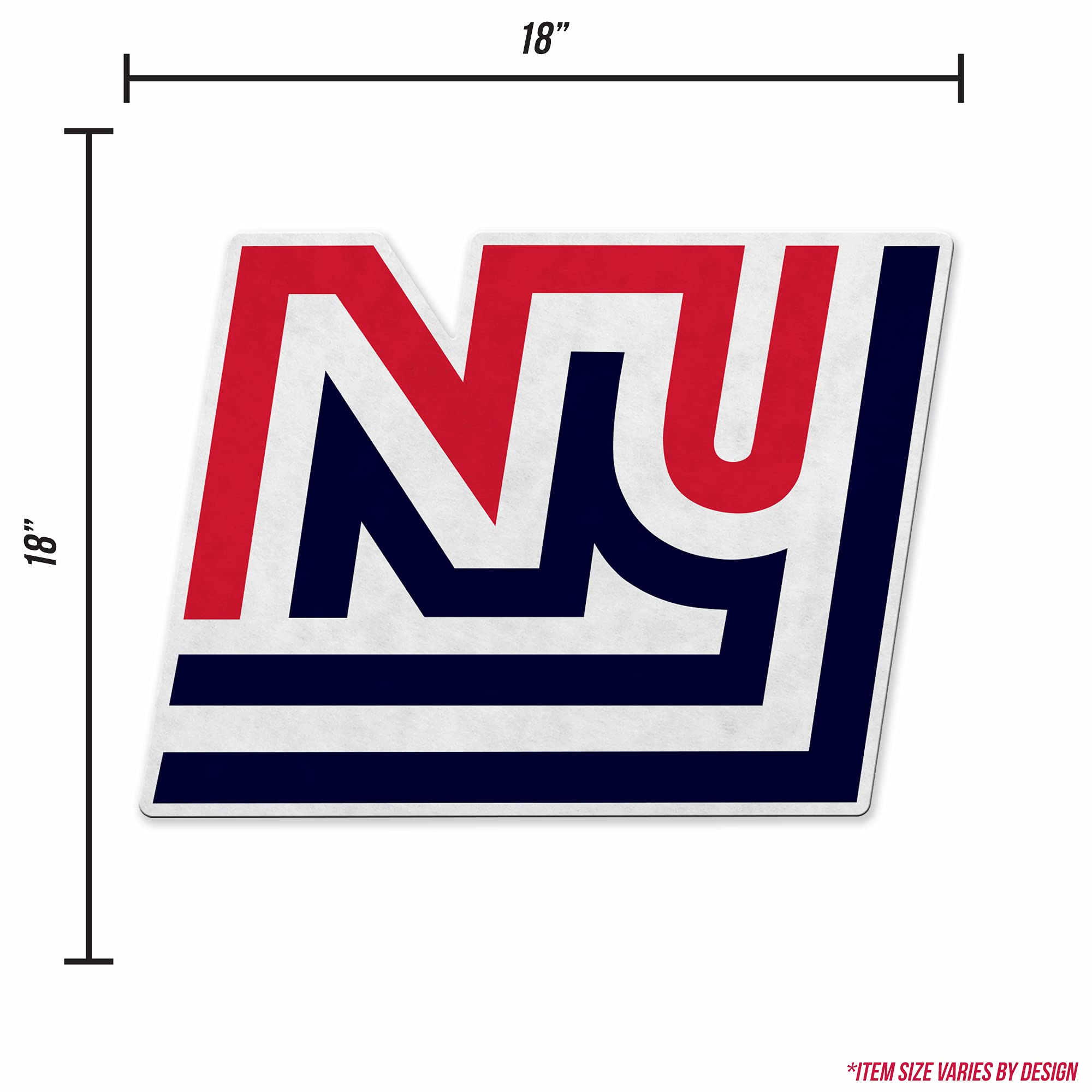 Rico Industries Nfl Football New York Giants Retro Shape Cut Pennant - Home And Living Room D  Cor - Soft Felt Ez To Hang