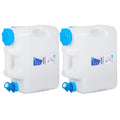 Redswing 2 Pack 4.9 Gallon/18.5L Portable Water Container With Spigot, Water Storage Carrier For Camping Outdoor Hiking Backpack