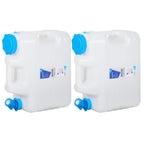 Redswing 2 Pack 4.9 Gallon/18.5L Portable Water Container With Spigot, Water Storage Carrier For Camping Outdoor Hiking Backpack
