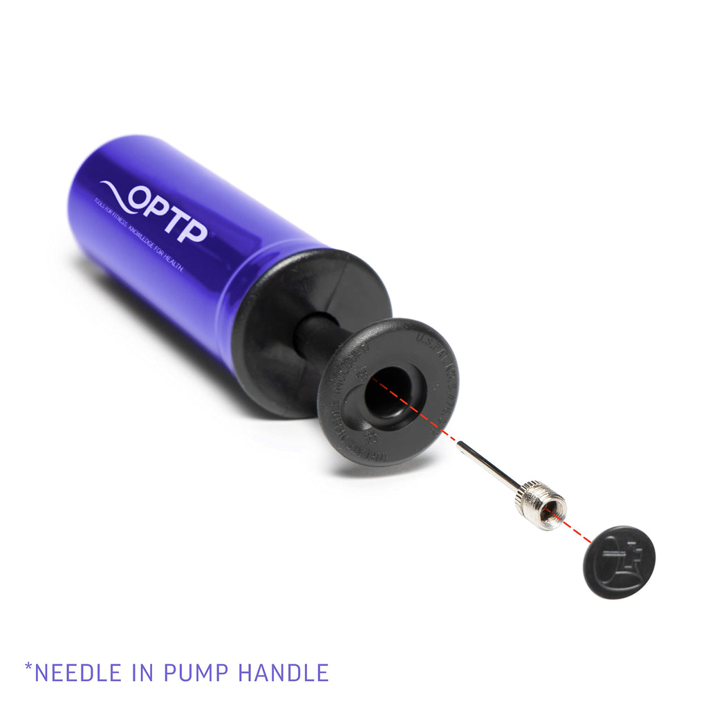 Optp Needle Inflating Pump - Exercise Ball Pump With Needle For Small To Medium-Sized Exercise And Massage Balls, Portable Ball