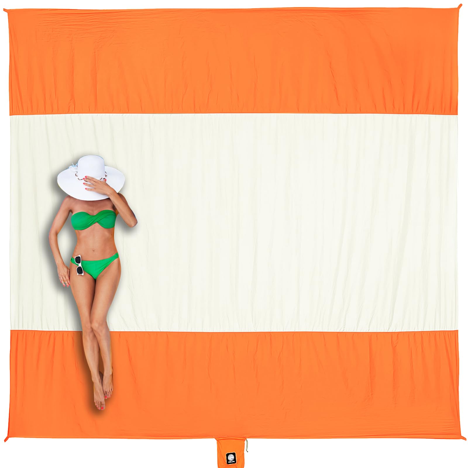 WEKAPO Beach Blanket - Sandproof Waterproof Extra Large Beach Mat | Oversized Sand-Free Lightweight Quick-Drying | Beach Essenti
