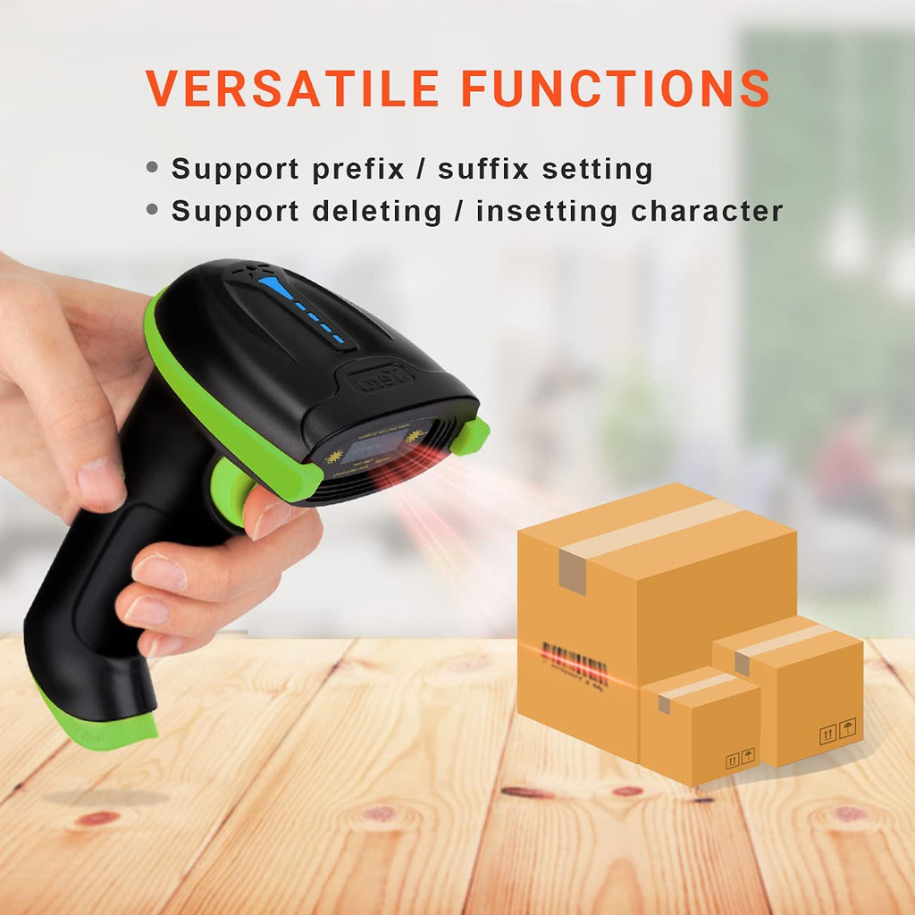 Tera Barcode Scanner Wireless Versatile 2-In-1 (24Ghz Wirelessusb 20 Wired) With Battery Level Indicator 328 Feet Transmission D