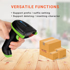 Tera Barcode Scanner Wireless Versatile 2-In-1 (24Ghz Wirelessusb 20 Wired) With Battery Level Indicator 328 Feet Transmission D