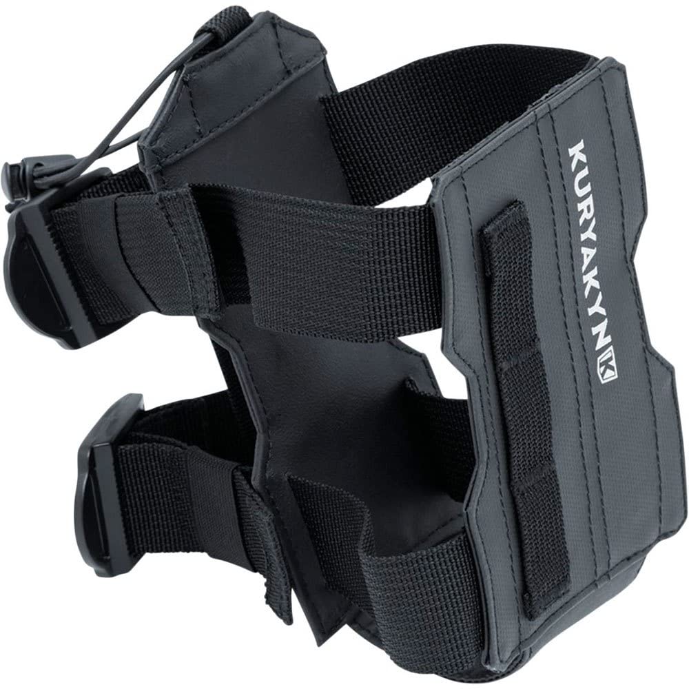 Kuryakyn 6612 The Clinger Bottle Holder: Universal Fit To Tube Or Molle Up To 3-1/2'' Bottle Diameter, Non-Slip Texture, Black