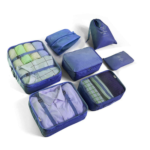 7 Set Packing Cubes For Travel Carry On Luggage, Lightweight Travel Storage Bags For Clothes, Large Luggage Organizers Packing C