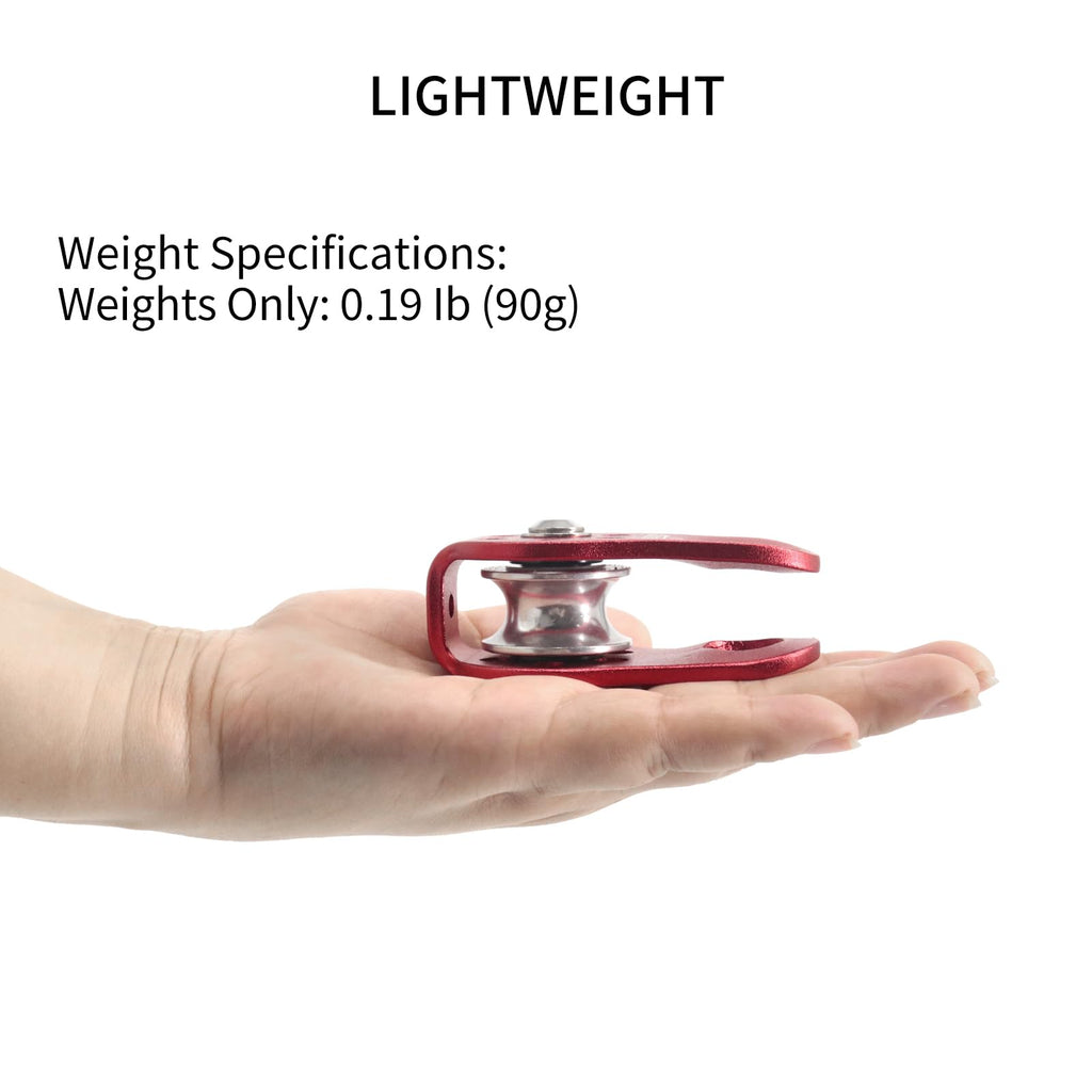Newdoar Fixed Plate Micro Pulley,28Kn Ce Certified General Purpose Small Aluminum Rope Pulleys For Climbing/Aloft Work/Rappellin