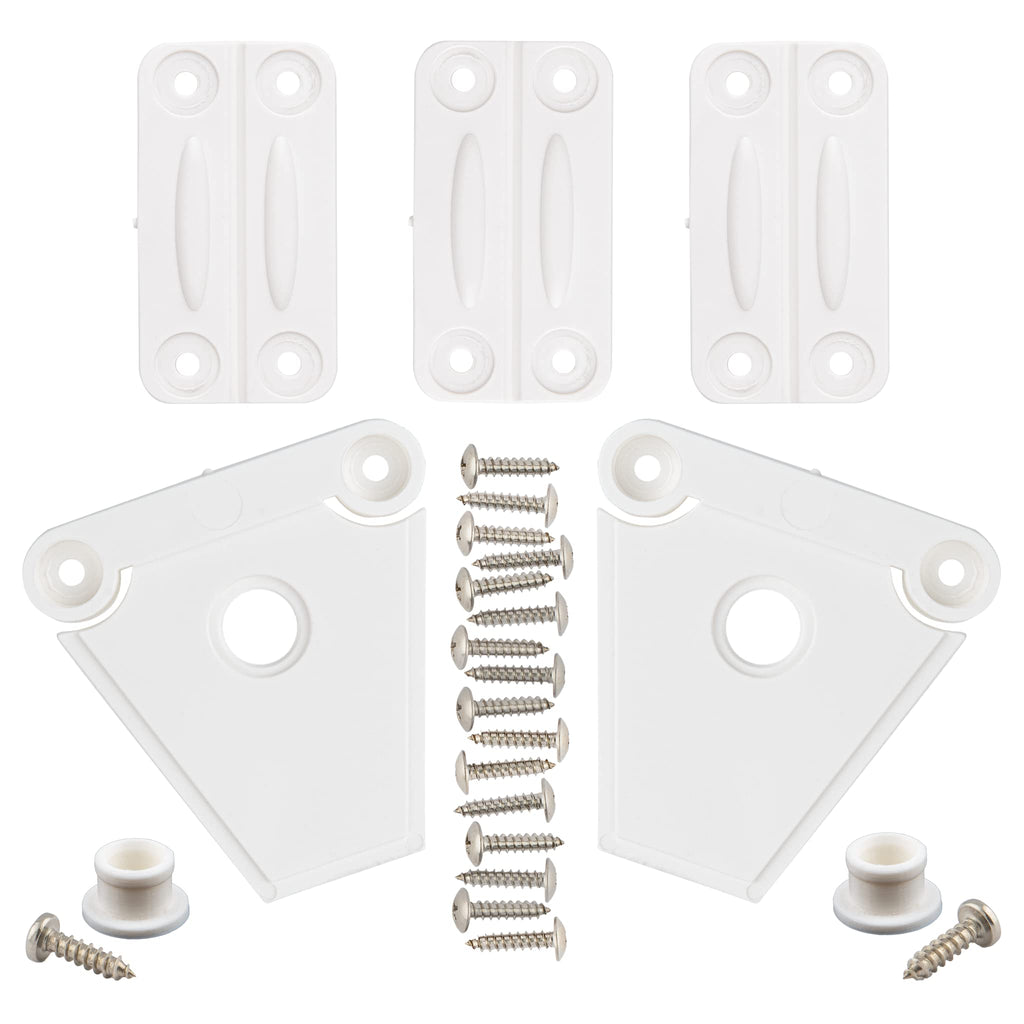 Neverbreak Parts - Igloo Cooler Replacement Parts - Large White Kit (3 Hinges, 2 Latches With Posts And Screws)  High Strength I