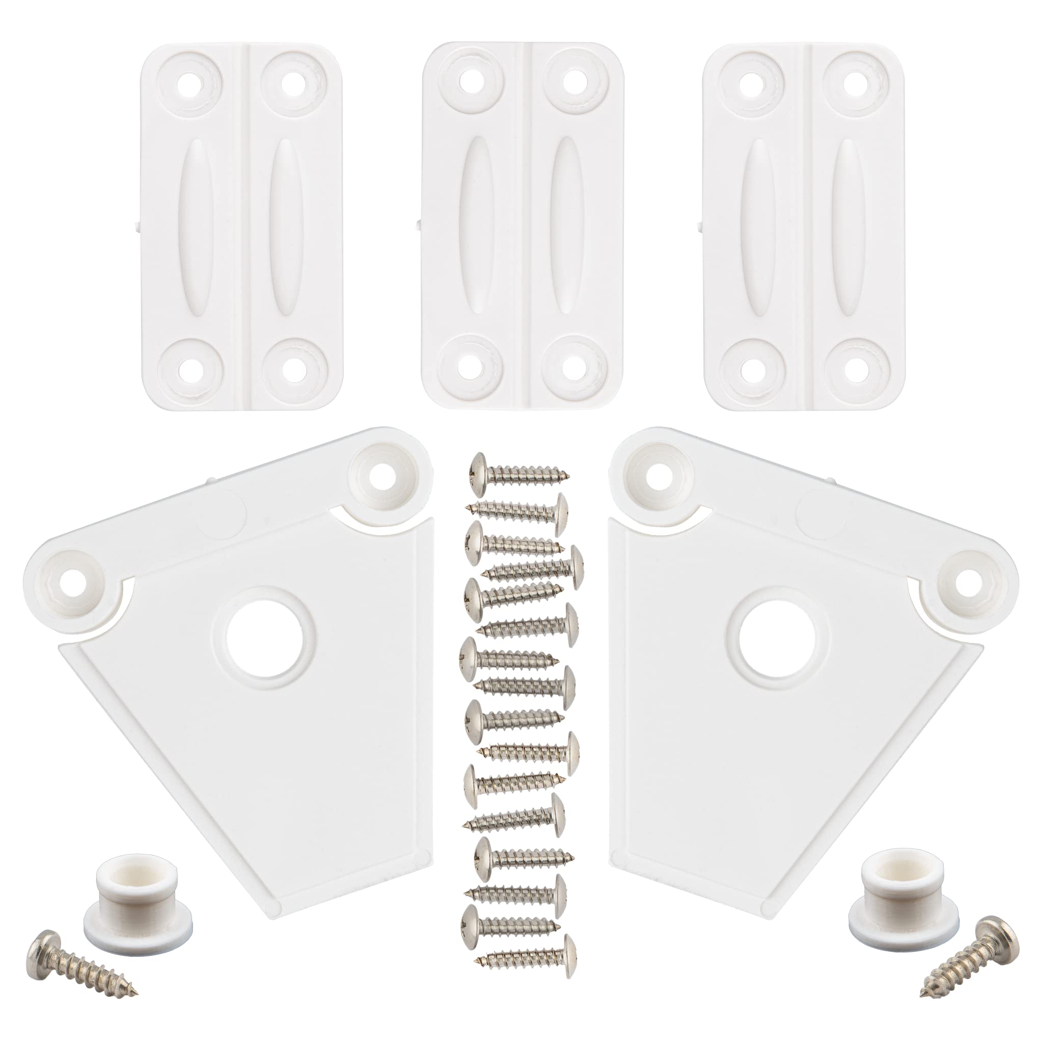 Neverbreak Parts - Igloo Cooler Replacement Parts - Large White Kit (3 Hinges, 2 Latches With Posts And Screws)  High Strength I