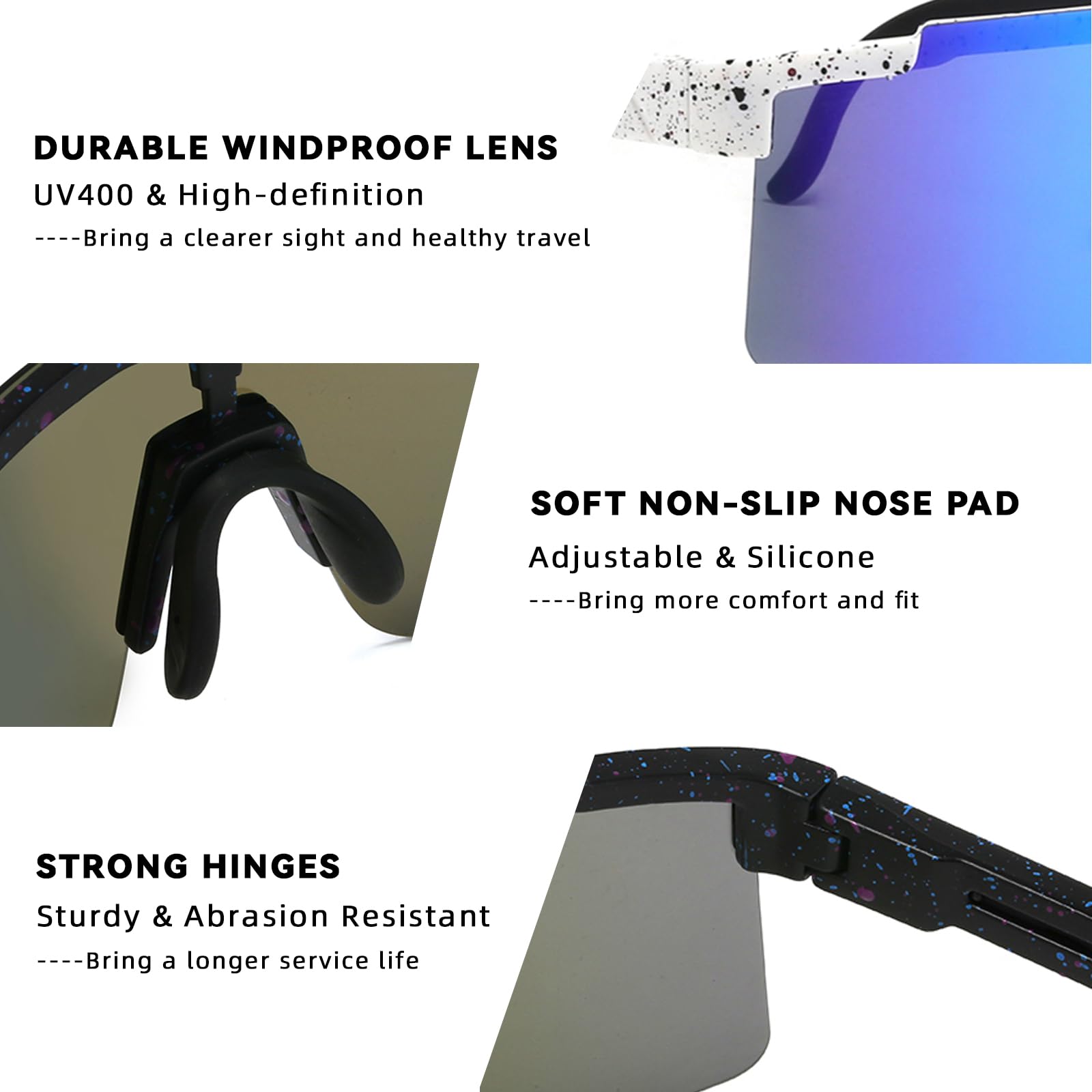 Marida Sunglasses For Men&Women, Uv400 Protection Sports Sunglasses With Adjustable Temple, Driving Fishing Sports Mens Sunglass