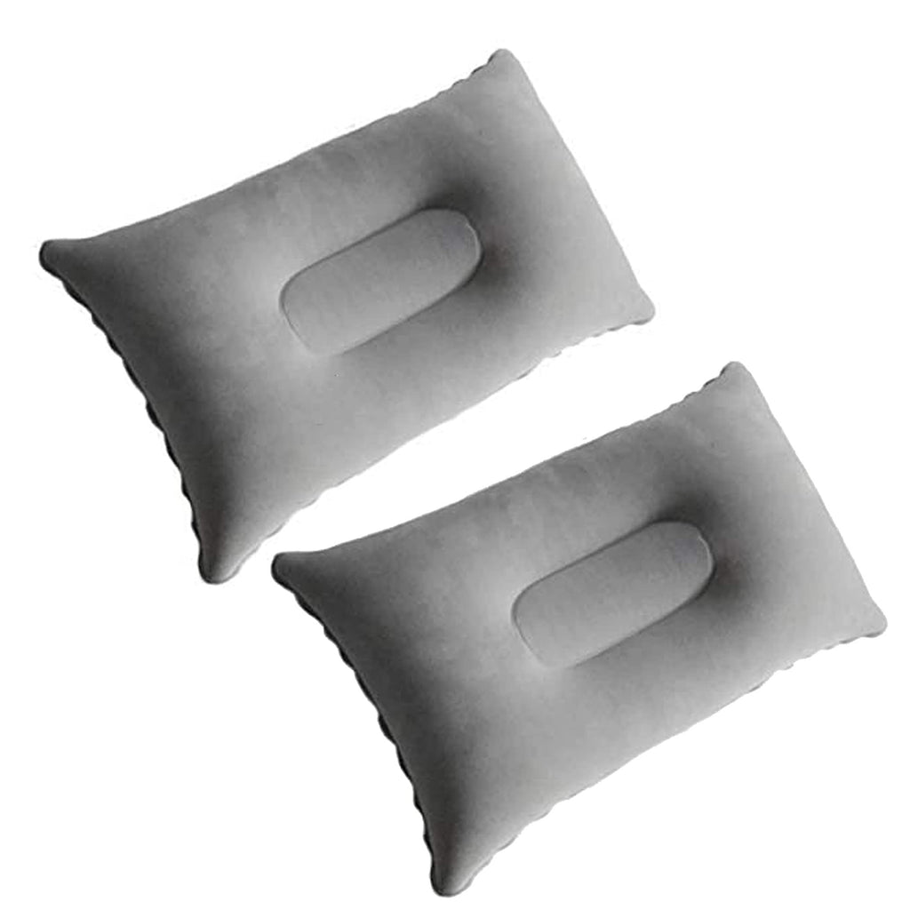 Dogxiong 2 Pack Ultralight Inflatable Pillow Small Squared Flocked Fabric Air Pillow Beach Pillow For Hiking,Camping,Traveling,N