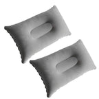 Dogxiong 2 Pack Ultralight Inflatable Pillow Small Squared Flocked Fabric Air Pillow Beach Pillow For Hiking,Camping,Traveling,N