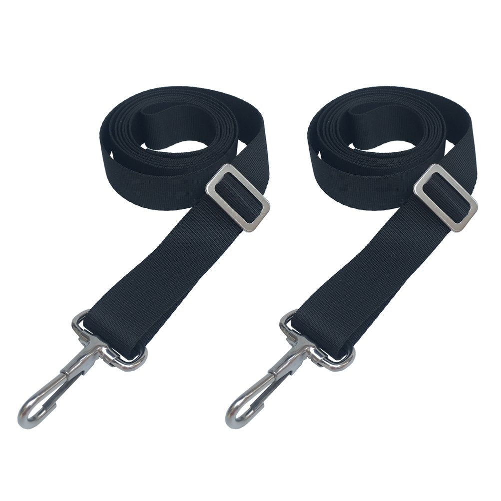 Vtete 2 Pcs Adjustable Bimini Boat Top Straps With Loops And Single Snap Hook - 28''~60'' Stainless Steel Boat Awning Hardware