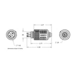 Marinco 12Vcps2 2 Wire Connectpro Receptacle And Plug Combo, 40 Amp Black