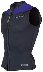 Neo Sport Mens And Womens Front Zipper Wetsuit Vest - 2.5Mm -4-Way Stretch Neoprene - 50+ Uv Shield (S125Mf-45-S)