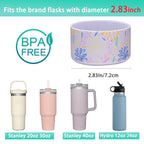 2 Pcs Tumbler Bottom Protector Flask Silicone Base Boot For Stanley Quencher Adventure 40Oz & Stanley Iceflow 20Oz 30Oz And Comp