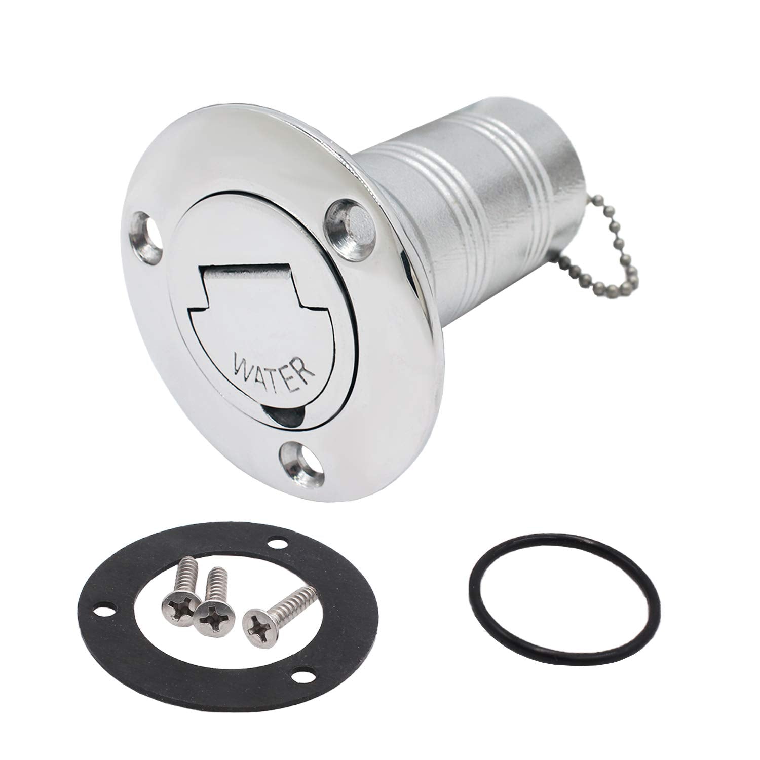 SHENGHUISS Boat Deck Water Fill/Filler 1-1/2 Inch(38mm) with Keyless Flip A Cap 316 Stainless Steel Boat Deck Hardware for Boat,