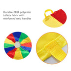 Sonyabecca Parachute 10 Feet For Kids With 12 Handles Play Parachute For 8 12 Kids Tent Cooperative Games Birthday