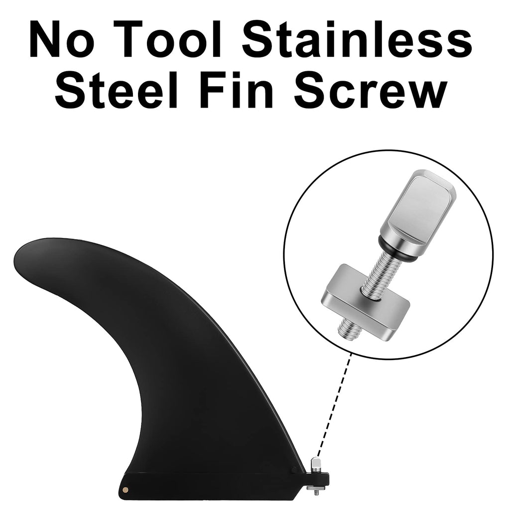 Ferraycle 6 Pieces Surfing Accessories No Tool Stainless Steel Fin Screw Thumb Fin Screw For Men Women Surfboard Surf Longboard