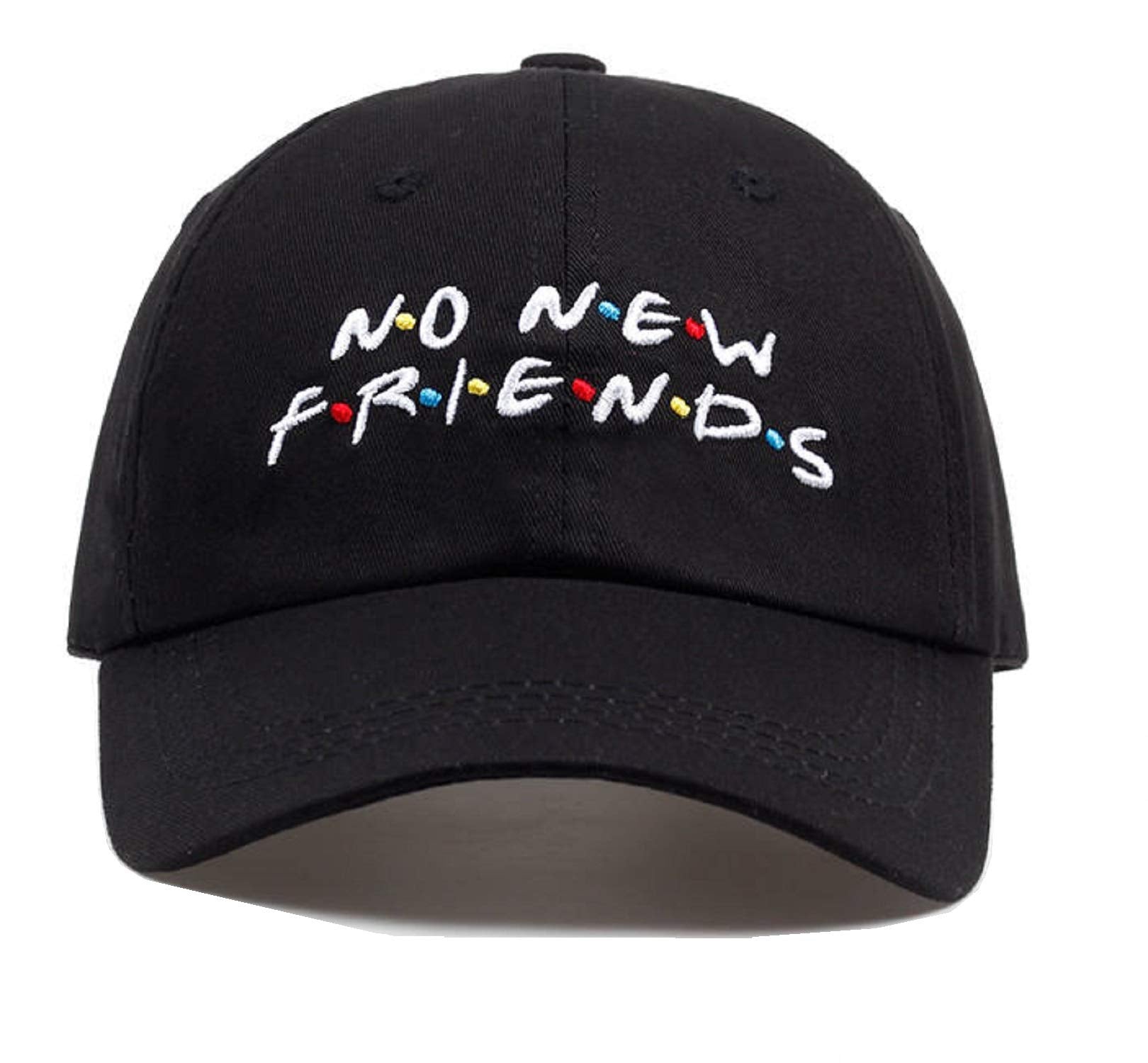 Zacharias Unisex Cotton Baseball Cap NoNewFriends (Black;Free Size)