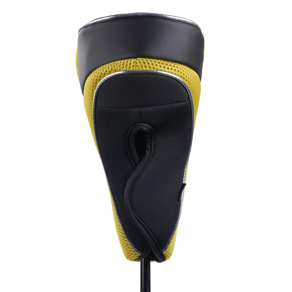 Andux Golf 460Cc Driver Fairway Wood Club Head Covers Hook & Loop Set Of 3 Yellow