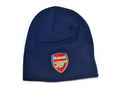 Arsenal Fc Official Product Beanie Hat Navy Club Crest Embriodery New Season, Blue, One Size