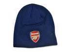 Arsenal Fc Official Product Beanie Hat Navy Club Crest Embriodery New Season, Blue, One Size