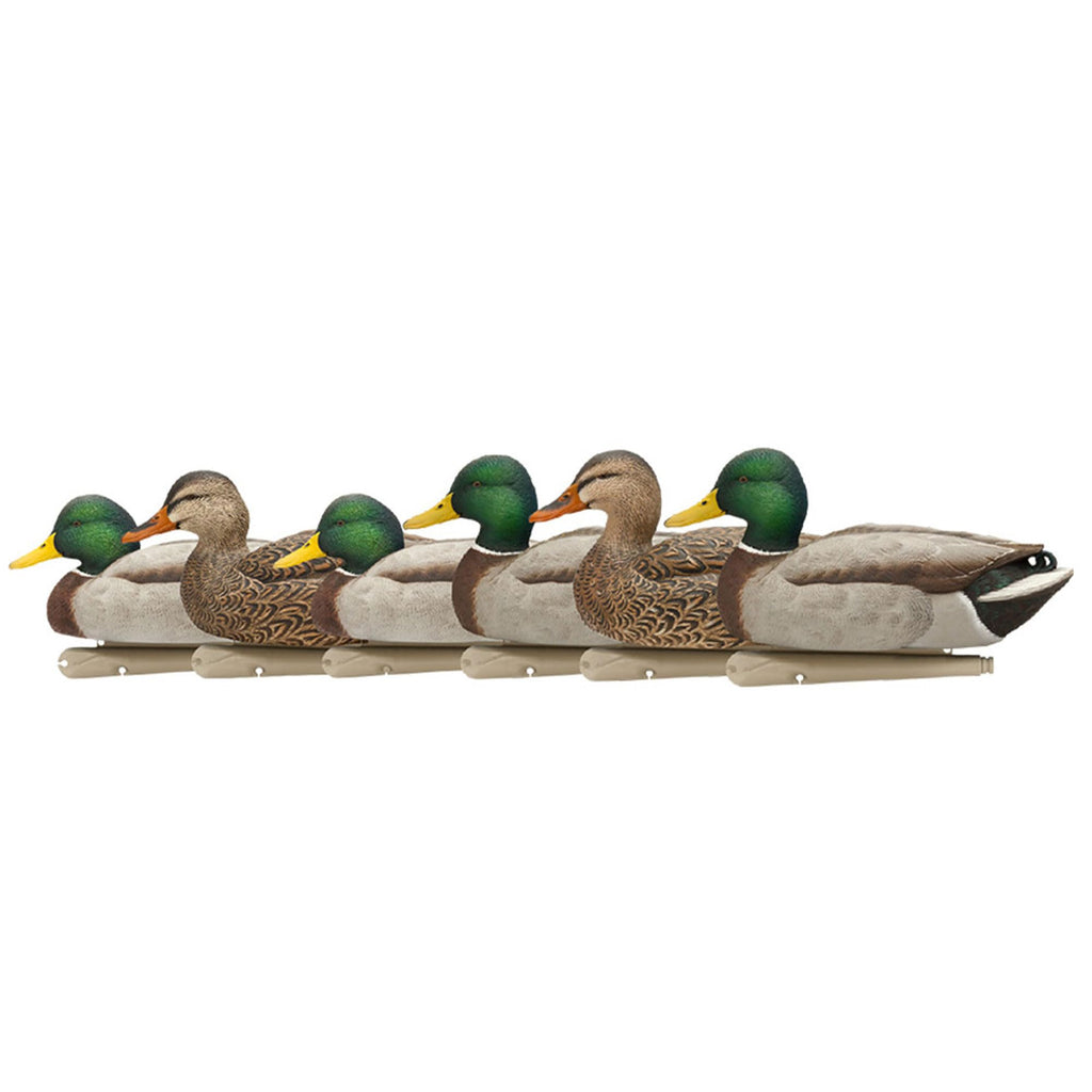 Avian X Top Flight Open Water Mallard Duck Decoys, Ultra Realistic Floating Hunting Decoys With Weight Forward Swim Keel, Multic