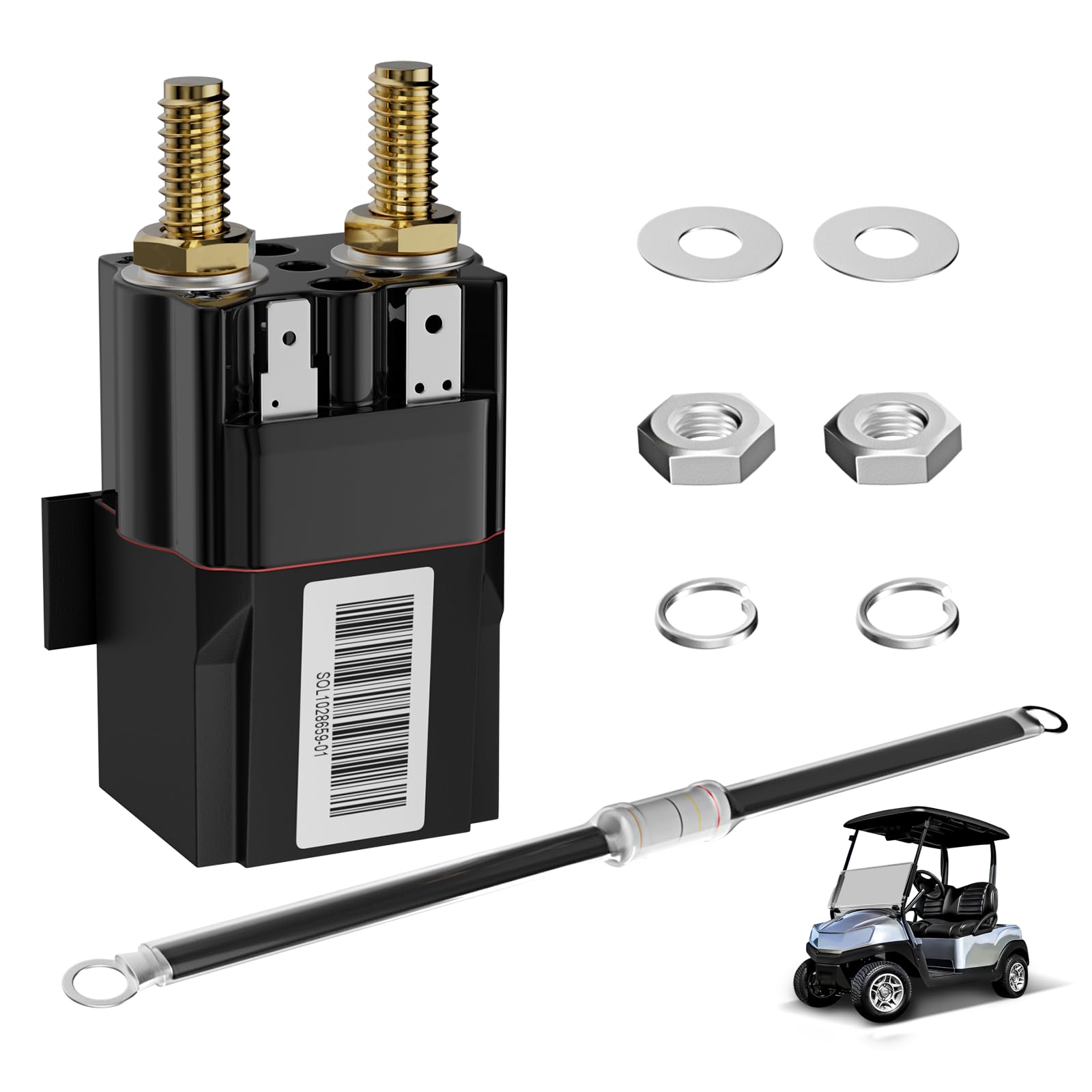 FIXHAWK Club Car Solenoid, 48 Volt Club Car Precedent Solenoid with Resistance, Fit for Club Car New Model DS & Precedent and Te