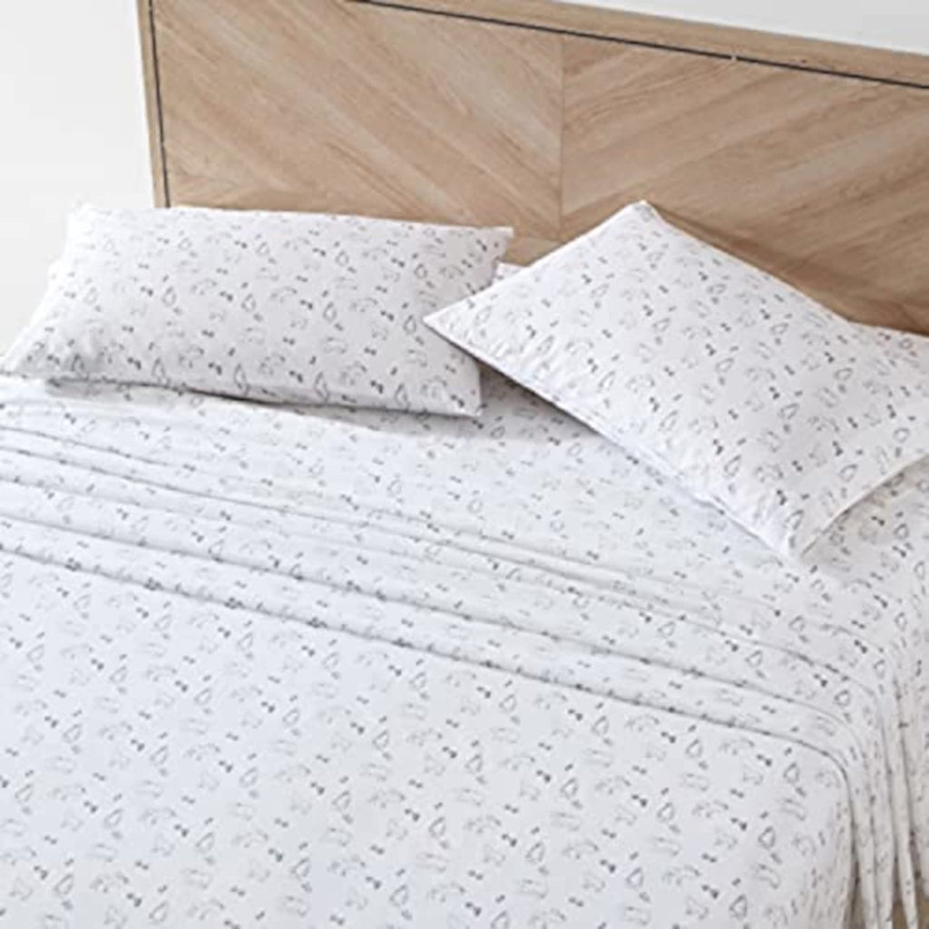 Eddie Bauer - Twin Sheets, Cotton Percale Bedding Set, Crisp  Cool Home Decor (Animal Tracks, Twin)