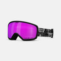 Giro Millie Ski Goggles - Snowboard Goggles for Women & Youth - Black/White Data Mosh Strap with Vivid Pink