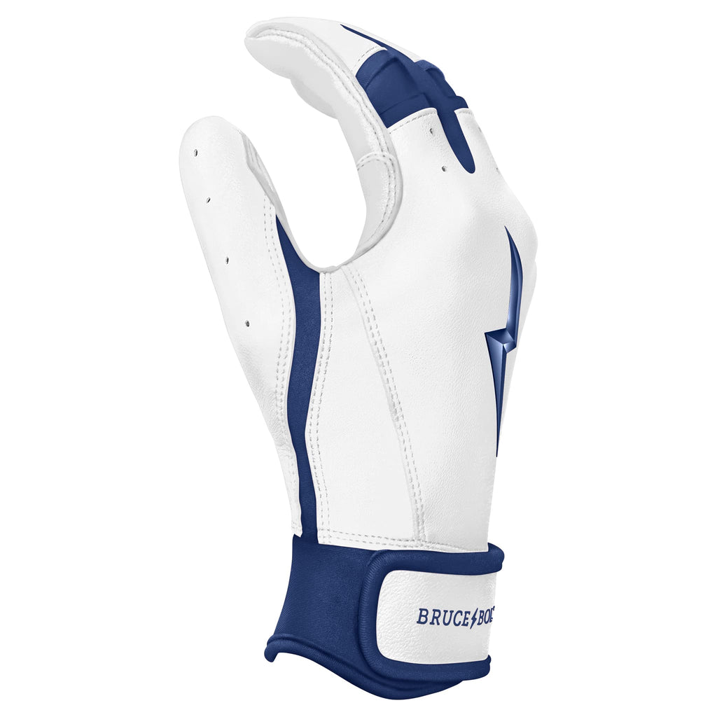 BRUCE BOLT Chrome Series Short Cuff Navy Batting Glove - Navy XLarge