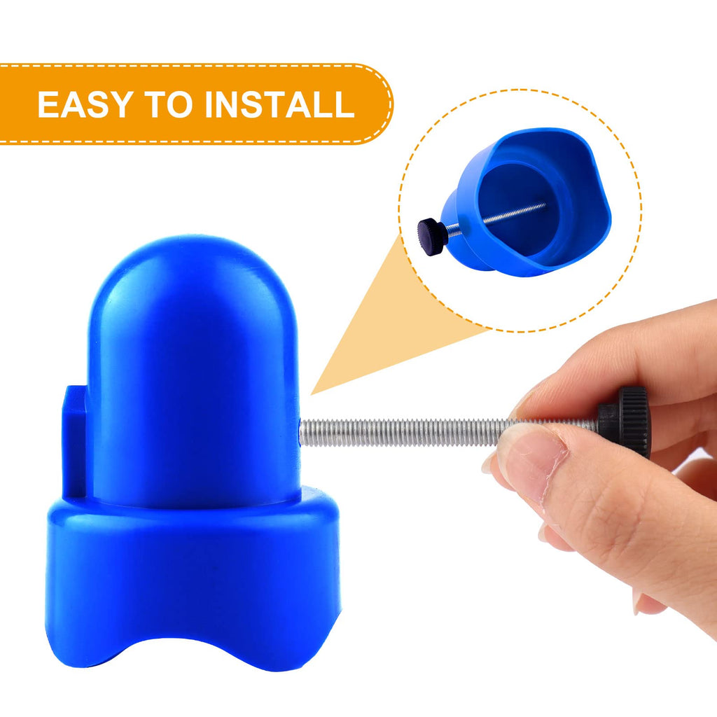 Synoratory 1.5?Iameter Trampoline Enclosure Pole Caps With Screw Thumb For Trampoline Net Hook, 8 Pieces Safety Trampoline Pole