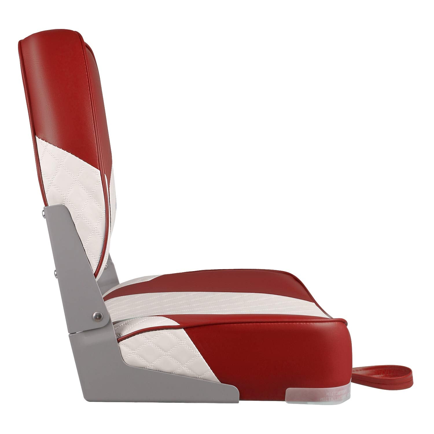 Leader Accessories A Pair Of New Low Back Folding Boat Seat(2 Seats) (C-Whitered)
