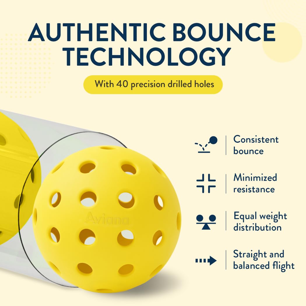 Pickleball Ball Set  Professional Usapa Approved For Sanctioned Tournament Play  40 Holes & Specifically Designed For Outdoor Co