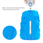 Lama 2Pcs Waterproof Rain Cover For Backpack, Reflective Rainproof Protector For Anti-Dust And Anti-Theft S 18L-25L Black Blue
