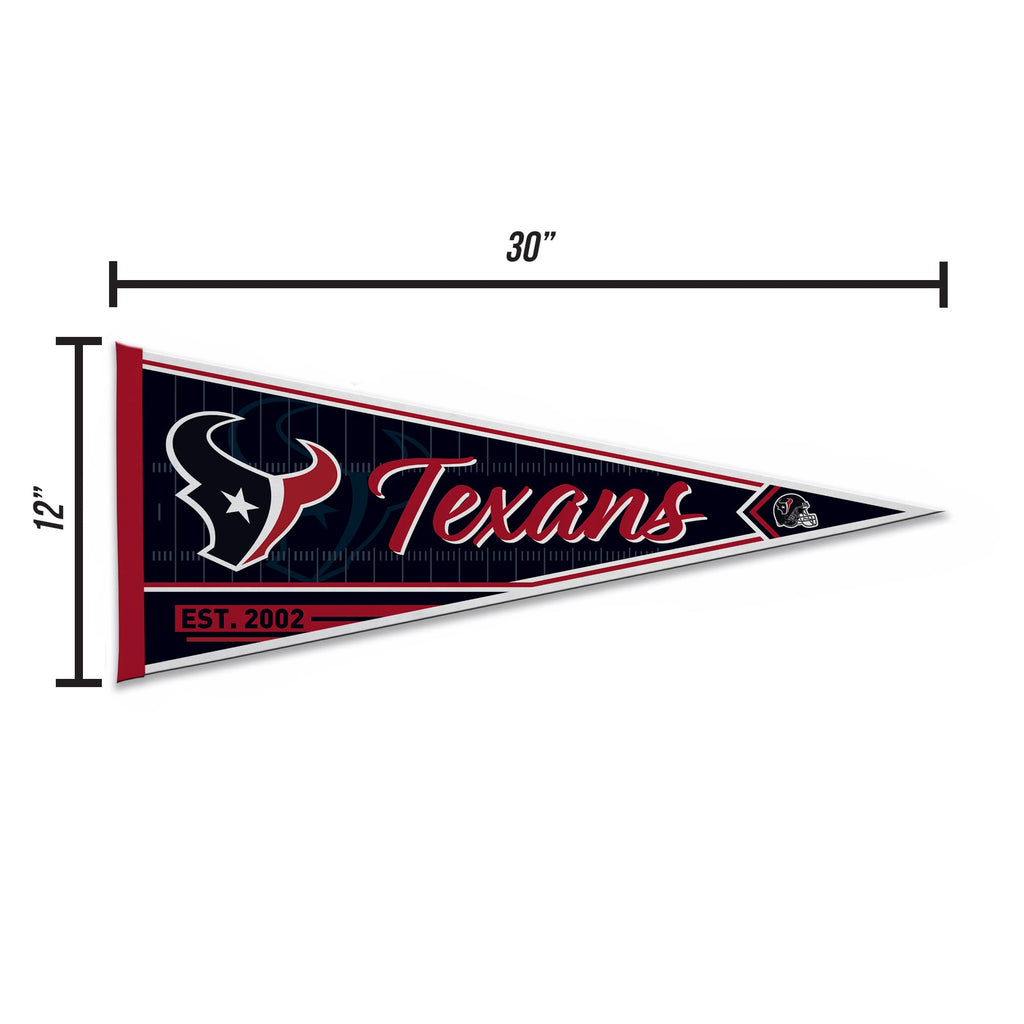 Rico Industries Nfl Football Houston Texans Classic 12'' X 30'' Felt Wall D  Cor Pennant - Great For Home/Bed Room/Man Cave D  C