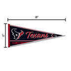 Rico Industries Nfl Football Houston Texans Classic 12'' X 30'' Felt Wall D  Cor Pennant - Great For Home/Bed Room/Man Cave D  C