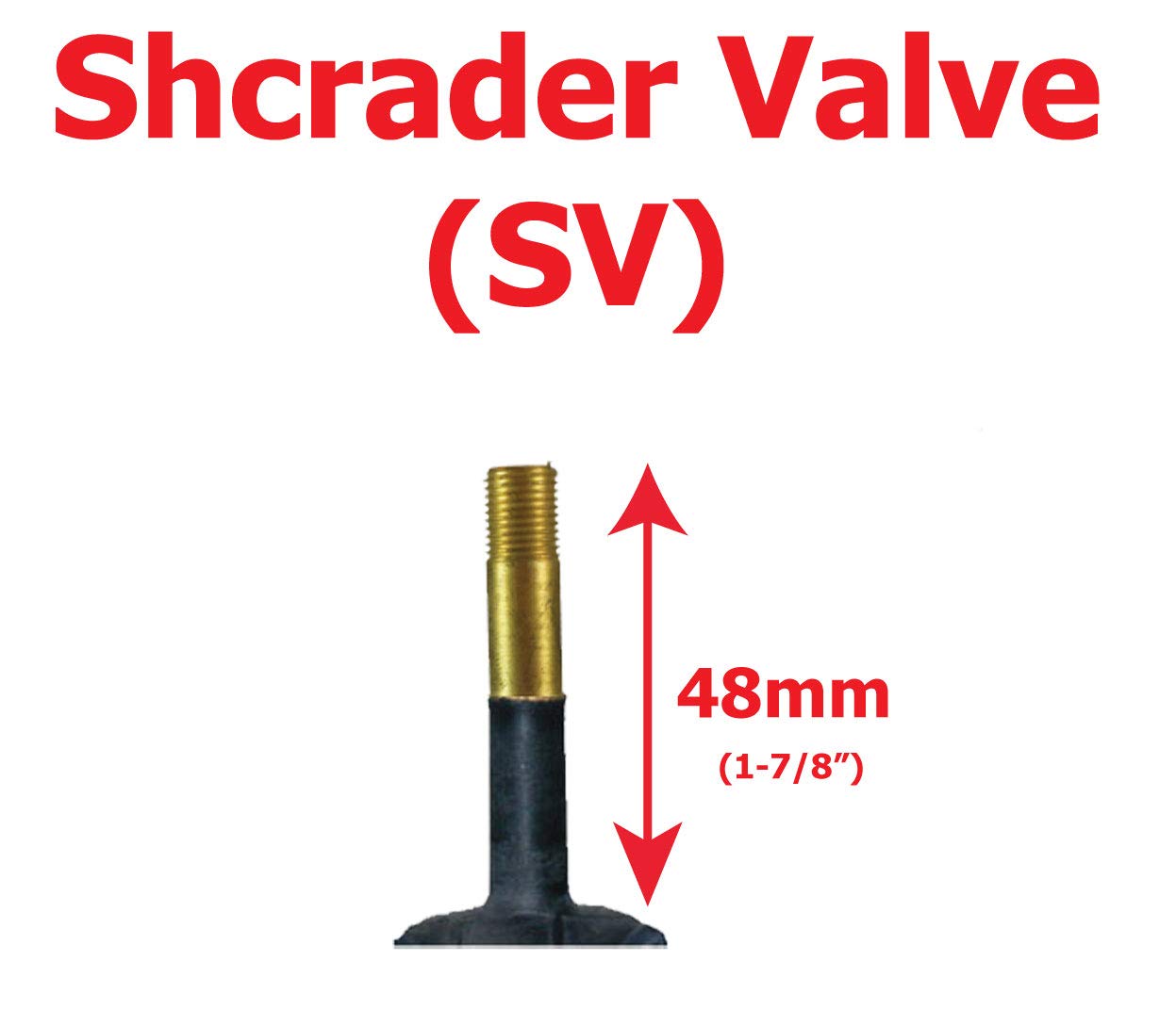 2 Tubes - 26 X 2.00-2.40, W/ 48Mm Schrader Valve. 26X2.125, 26X2.0, 26X 2.30, 26 X 2.40 Butyl Rubber Bicycle Inner Tube