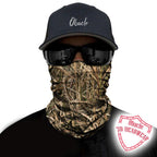 Obacle Camo Half Face Mask For Hunting Sun Dust Wind Protection Durable Camo Headband For Men Women, Seamless Lightweight Thin B