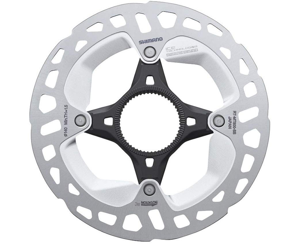 Shimano Rt-Mt800 Centerlock Disc Rotor Grey, Internal Serration Lockring, 140Mm